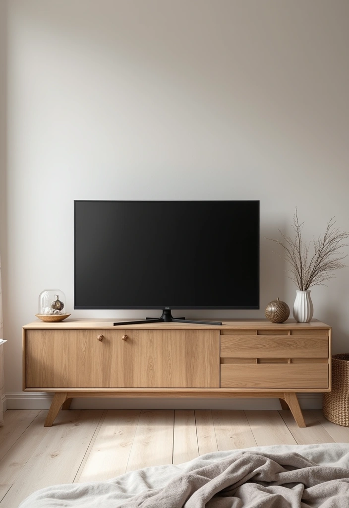 29 TV Unit in Bedroom Ideas That Feel Organized and Stylish - 7. Scandi-Inspired TV Unit