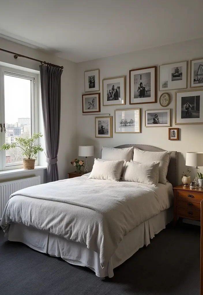 30 Dark Grey Carpet Bedroom Ideas That Feel Luxe & Modern - 15. Personalized Touches