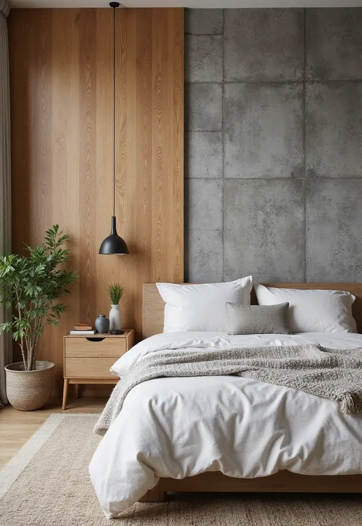 30 Modern Mid Century Bedroom Designs That Feel Timeless & Chic - 11. Textured Walls