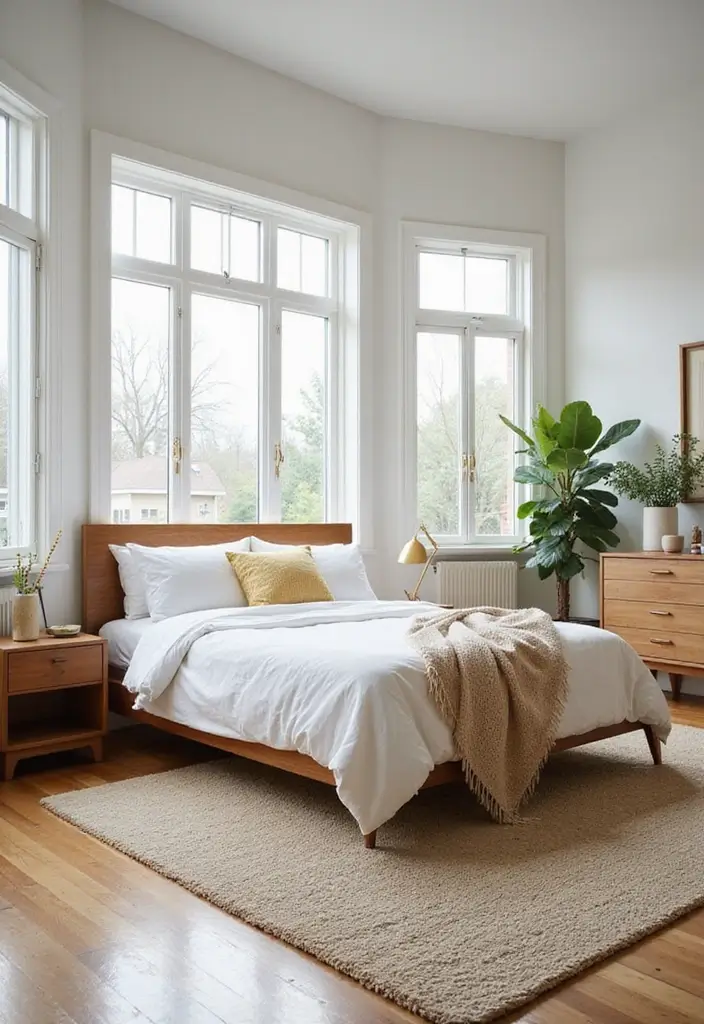 30 Modern Mid Century Bedroom Designs That Feel Timeless & Chic - 18. Bright and Airy Spaces