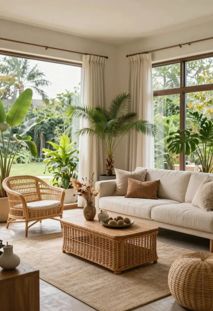 15 Afghan Living Room Ideas: Warm Textured and Cultural - 15. Integrate Outdoor Elements 1