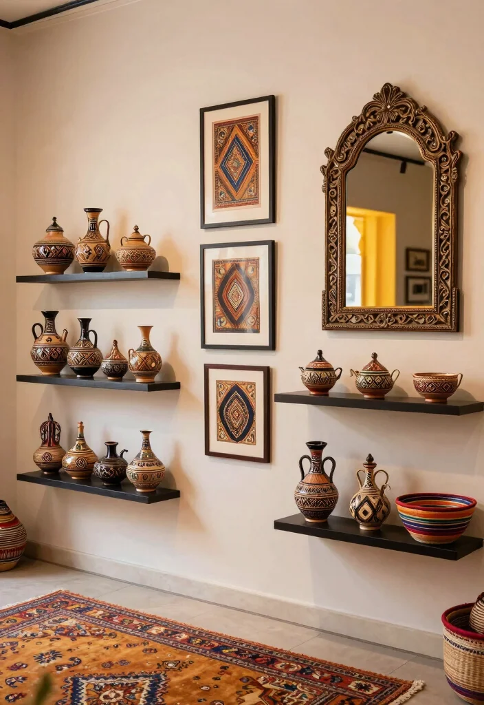 15 Afghan Living Room Ideas: Warm Textured and Cultural - 3. Showcase Cultural Decor 1