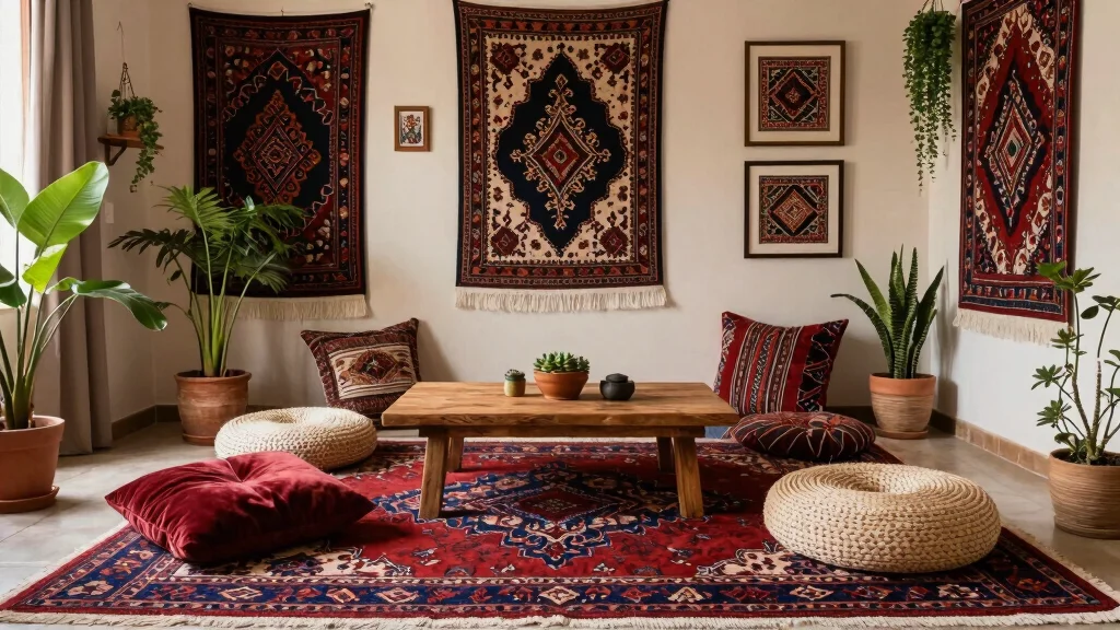 15 Afghan Living Room Ideas: Warm Textured and Cultural