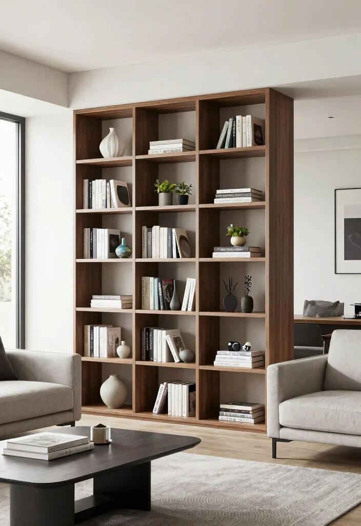 15 Bookcase Living Room Ideas: Stylish Storage and Display - 13. Multi-Function Pieces 1