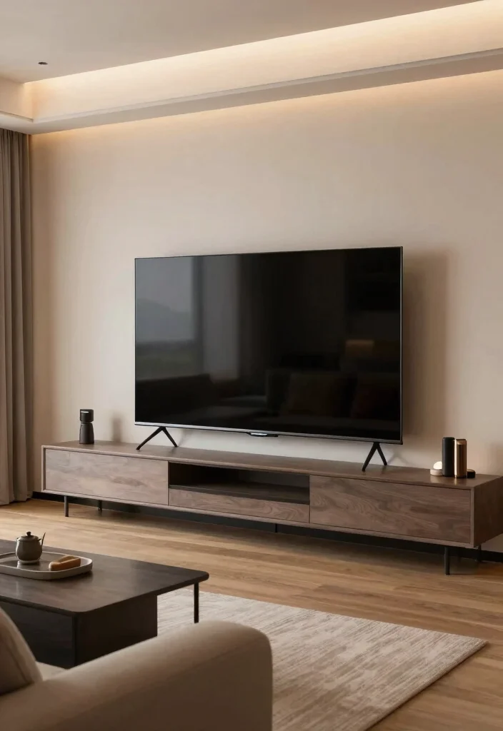 15 Cozy Living Room With TV Ideas Comfortable and Inviting - 15. Smart Technology Integration 1