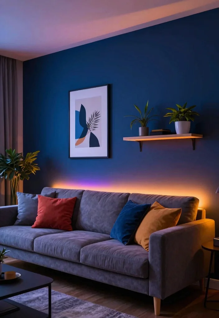 15 Electric Living Room Ideas: Modern, Sleek, and Functional - 2. Electric Accent Walls for a Bold Statement 1