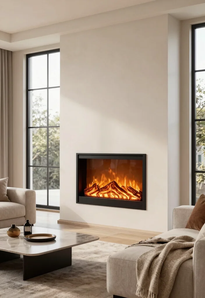 15 Electric Living Room Ideas: Modern, Sleek, and Functional - 6. High-End Electric Fireplaces 1