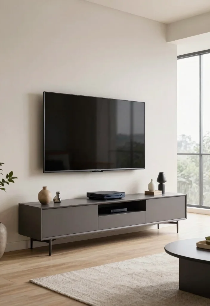 15 Electric Living Room Ideas: Modern, Sleek, and Functional - 8. Sleek Wall-Mounted TVs 1