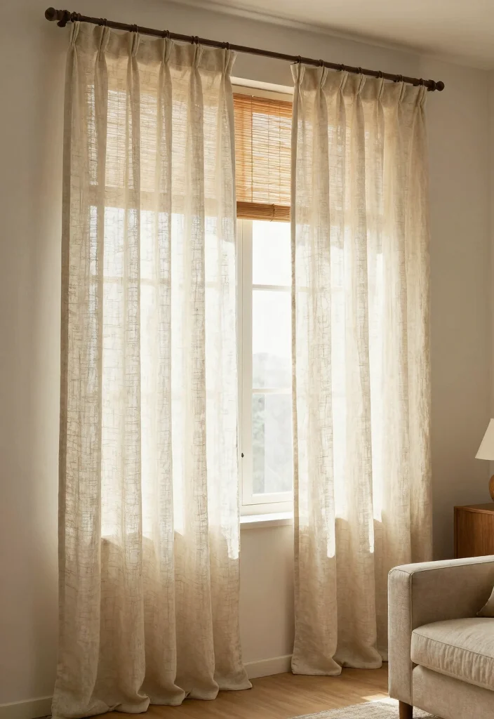 15 Khaki Living Room Ideas: Soft Neutral and Calm - 13. Beautiful Window Treatments 1