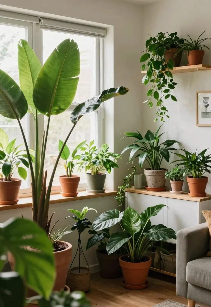 15 Living Room Den Ideas for Relaxed Multi-Purpose Spaces - 10. Incorporating Greenery 1