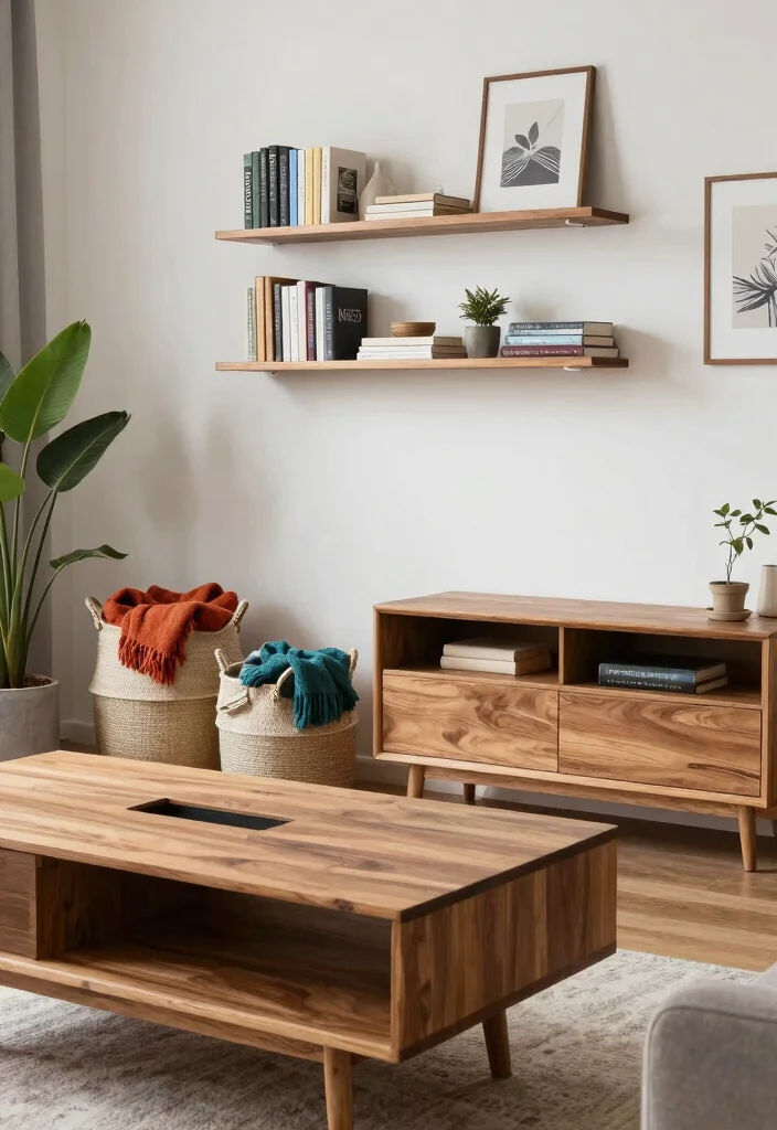 15 Living Room Den Ideas for Relaxed Multi-Purpose Spaces - 4. Stylish Storage Solutions 1