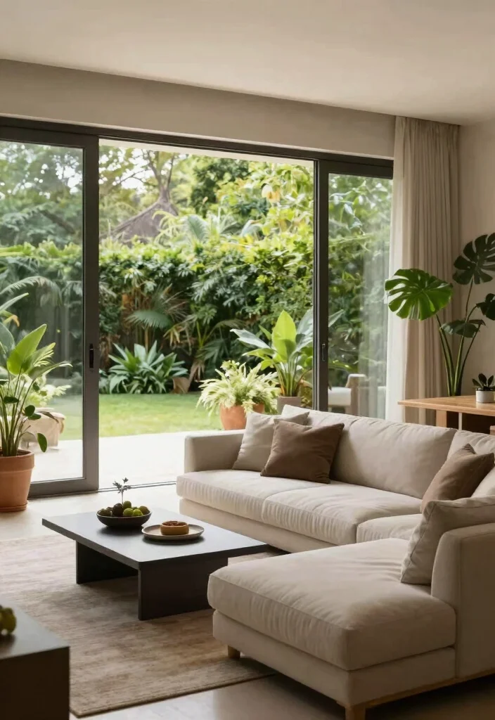 15 Living Room Den Ideas for Relaxed Multi-Purpose Spaces - 8. Seamless Indoor-Outdoor Flow 1
