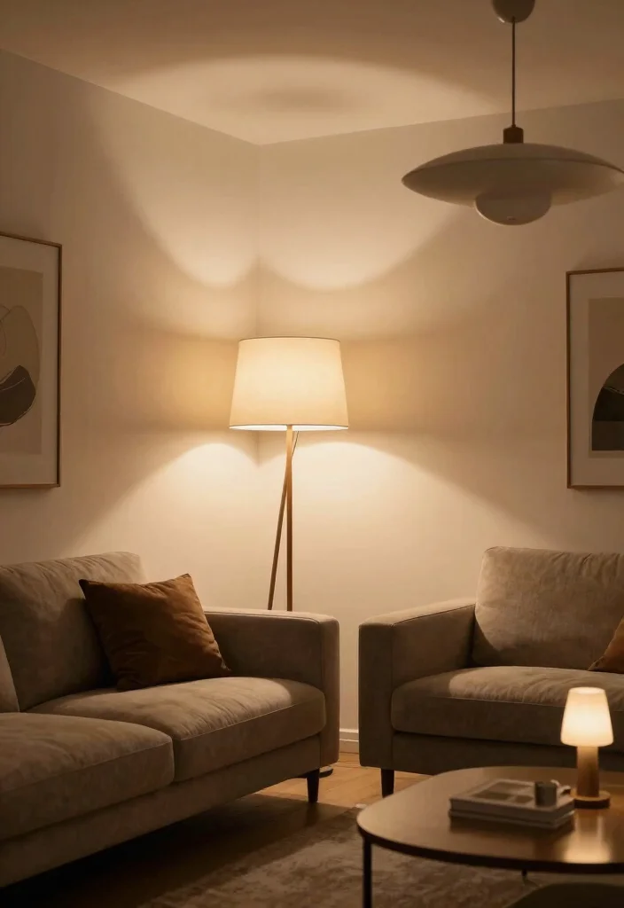 15 Living Room Den Ideas for Relaxed Multi-Purpose Spaces - 9. Artful Lighting Choices 1