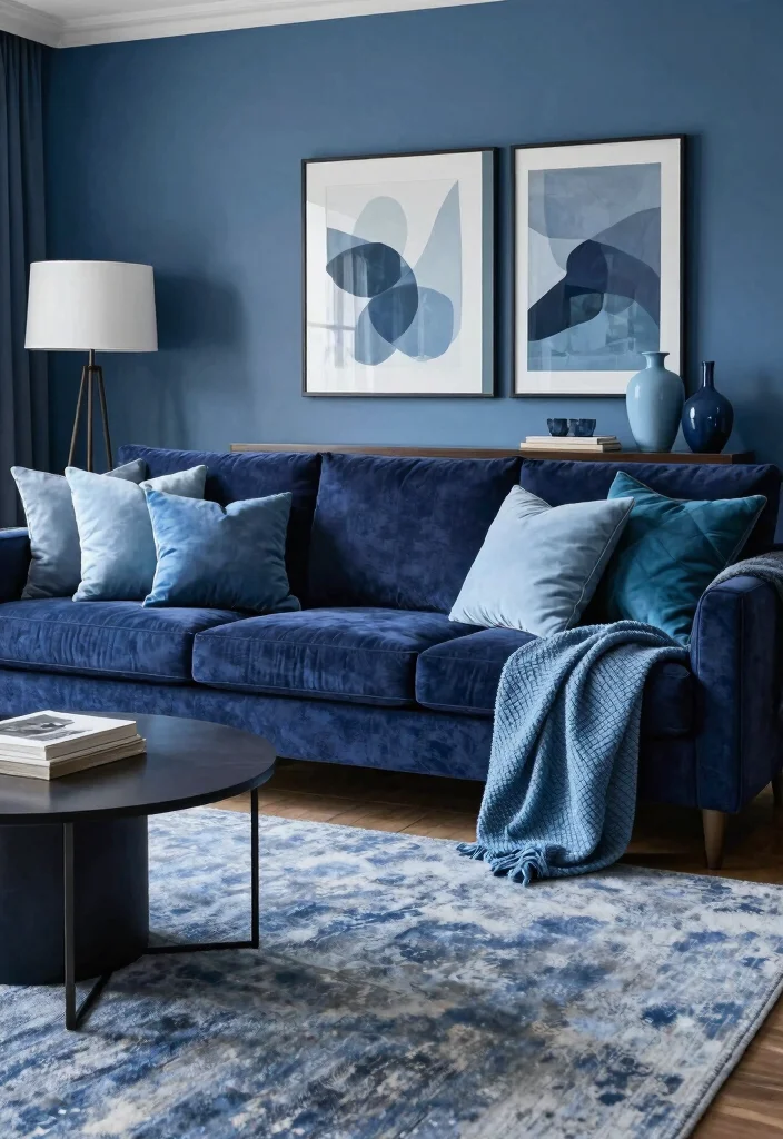 15 Living Room Palette Ideas Harmonious Color Schemes - 4. Monochromatic Shades with Textured Layers 1