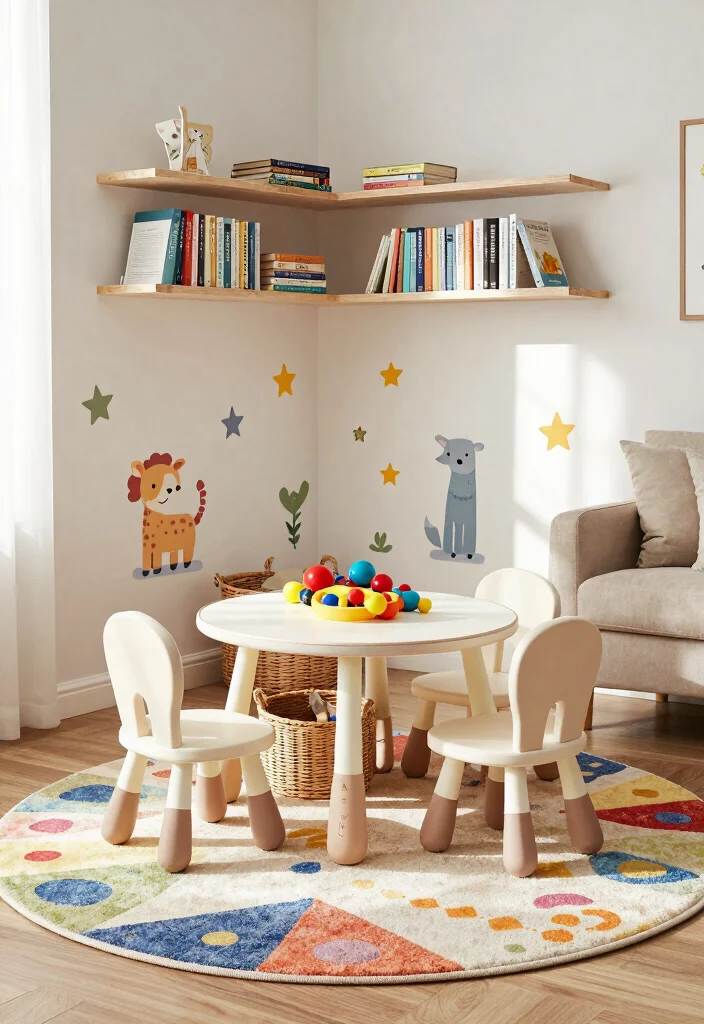 15 Living Room With Kids Area Ideas Stylish and Practical - 1. Playful Yet Stylish Corner 1