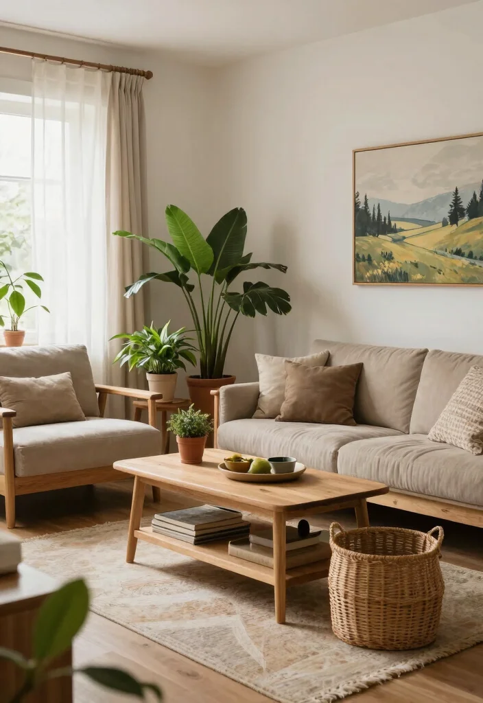 15 Living Room With Kids Area Ideas Stylish and Practical - 11. Nature-Inspired Decor 1