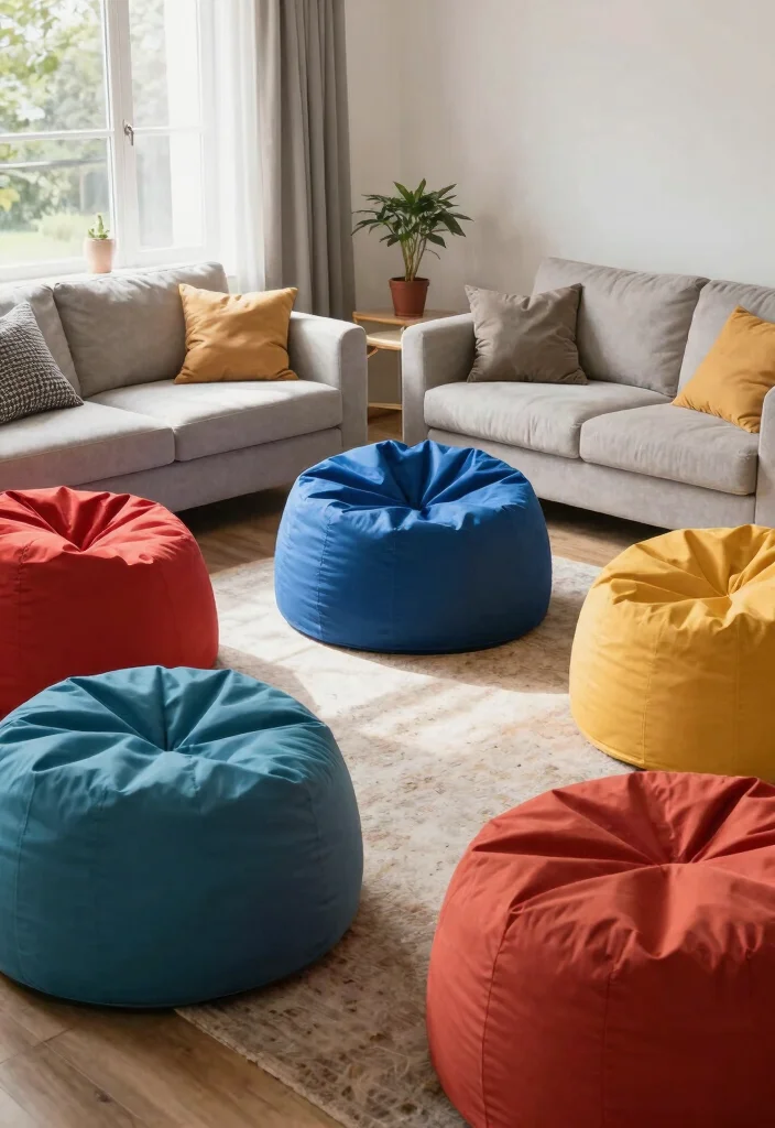 15 Living Room With Kids Area Ideas Stylish and Practical - 15. Versatile Seating Options 1