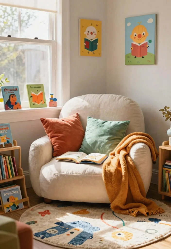 15 Living Room With Kids Area Ideas Stylish and Practical - 4. Cozy Reading Nook 1