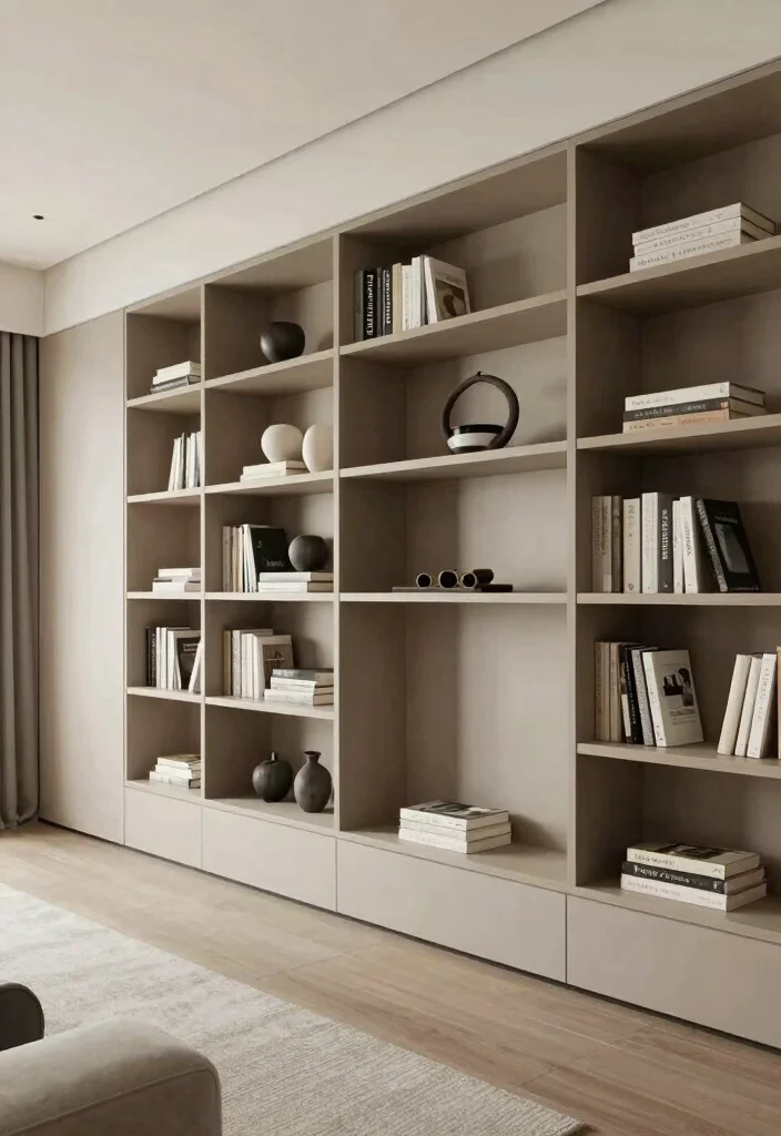 15 Modernist Living Room Ideas: Clean Lines and Function - 10. Custom Built-Ins for Efficiency 1