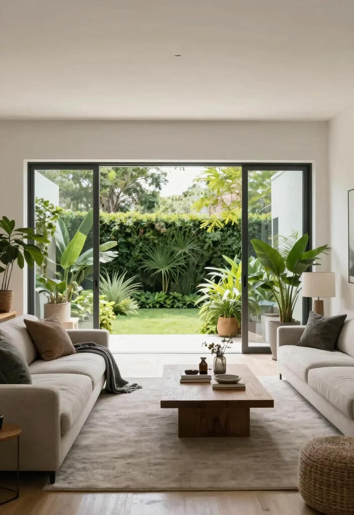 15 Modernist Living Room Ideas: Clean Lines and Function - 14. Outdoor-Inspired Spaces 1