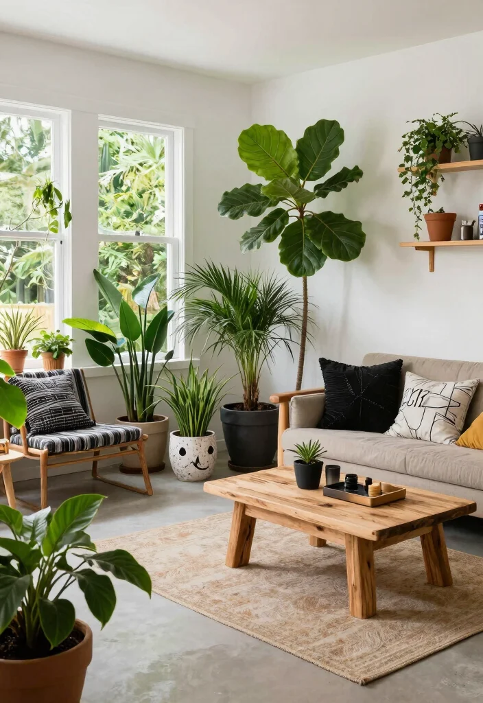 15 Punk Living Room Ideas: Bold Rebellious Style - 11. Outdoor-Inspired Elements 1