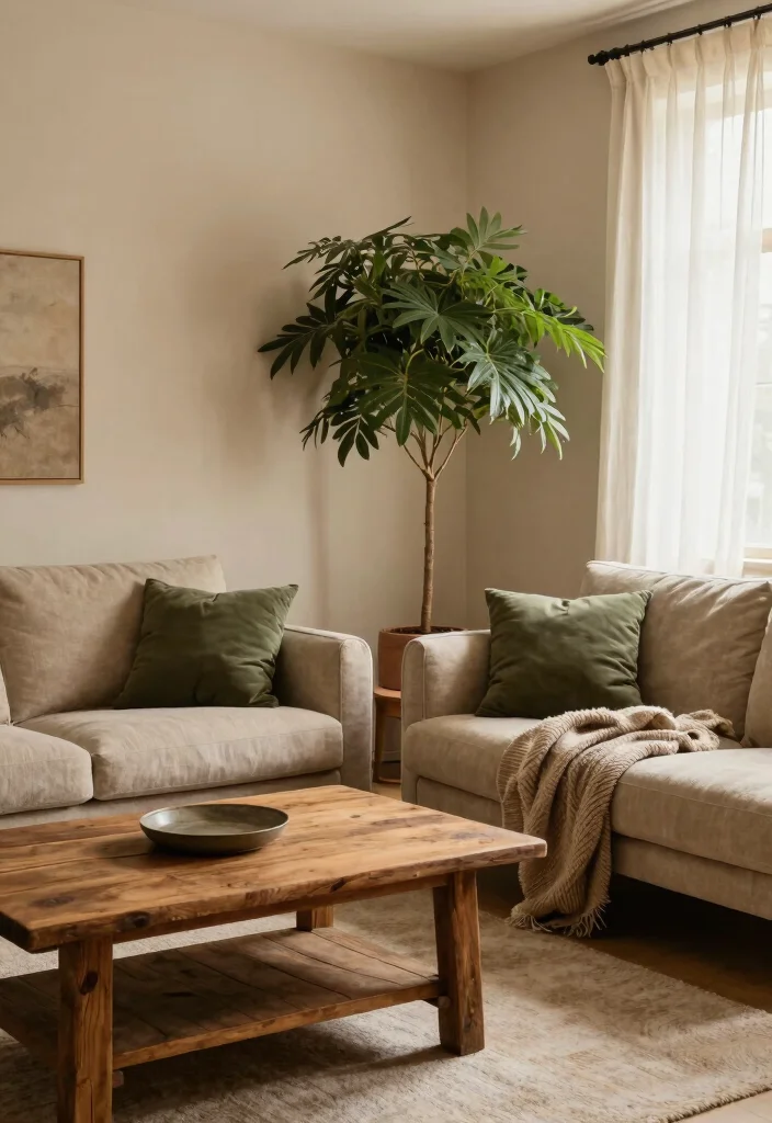 15 Village Living Room Ideas: Rustic Cozy Charm - 1. Embrace Earthy Tones 1