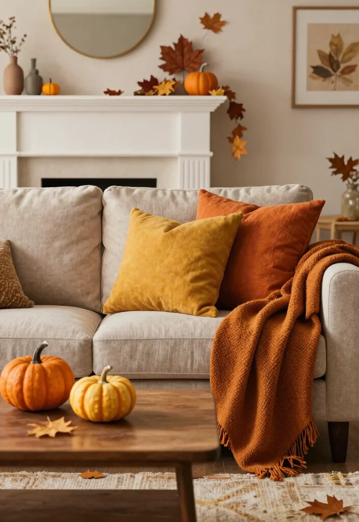15 Village Living Room Ideas: Rustic Cozy Charm - 10. Seasonal Decor 1
