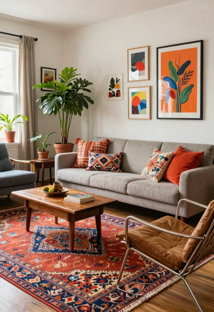 16 1950 Living Room Ideas: Retro Charm and Timeless Style - 13. Combining Styles 1