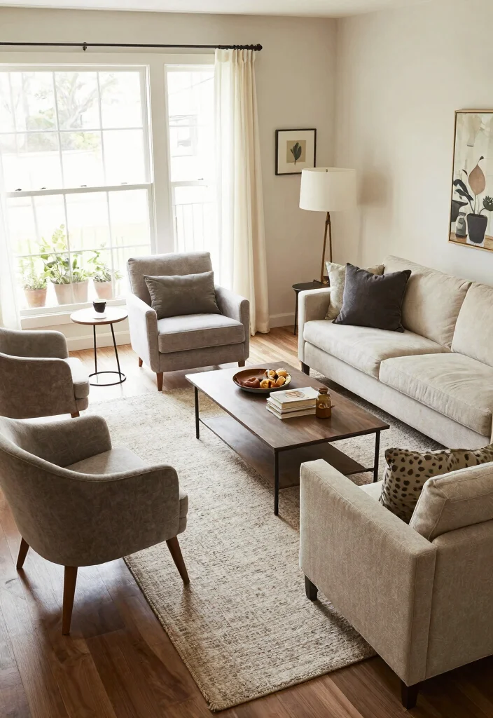 16 1950 Living Room Ideas: Retro Charm and Timeless Style - 14. Thoughtful Layouts 1