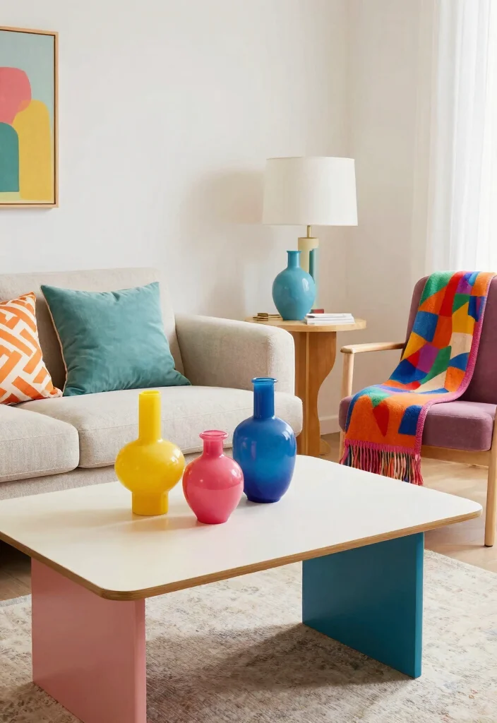 16 1950 Living Room Ideas: Retro Charm and Timeless Style - 15. Incorporating Colorful Accents 1