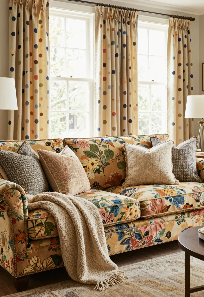 16 1950 Living Room Ideas: Retro Charm and Timeless Style - 4. Vintage Textiles and Fabrics 1