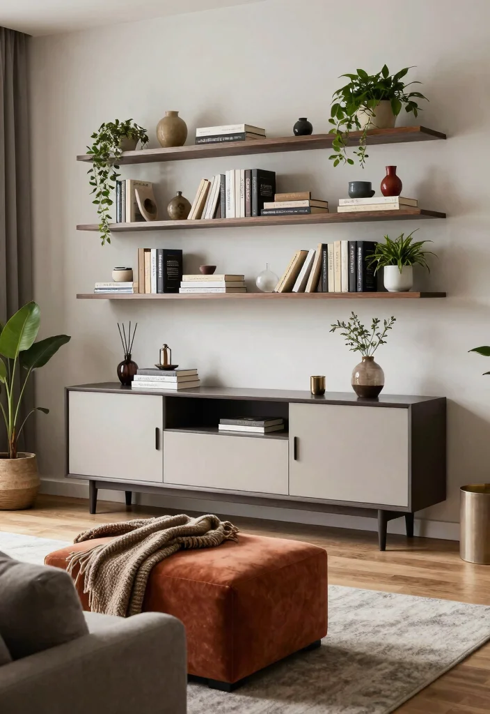 16 1950 Living Room Ideas: Retro Charm and Timeless Style - 8. Functional and Stylish Storage Solutions 1