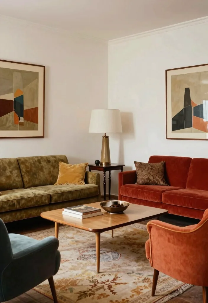 16 1950 Living Room Ideas: Retro Charm and Timeless Style - 9. Mixing Vintage and Modern 1