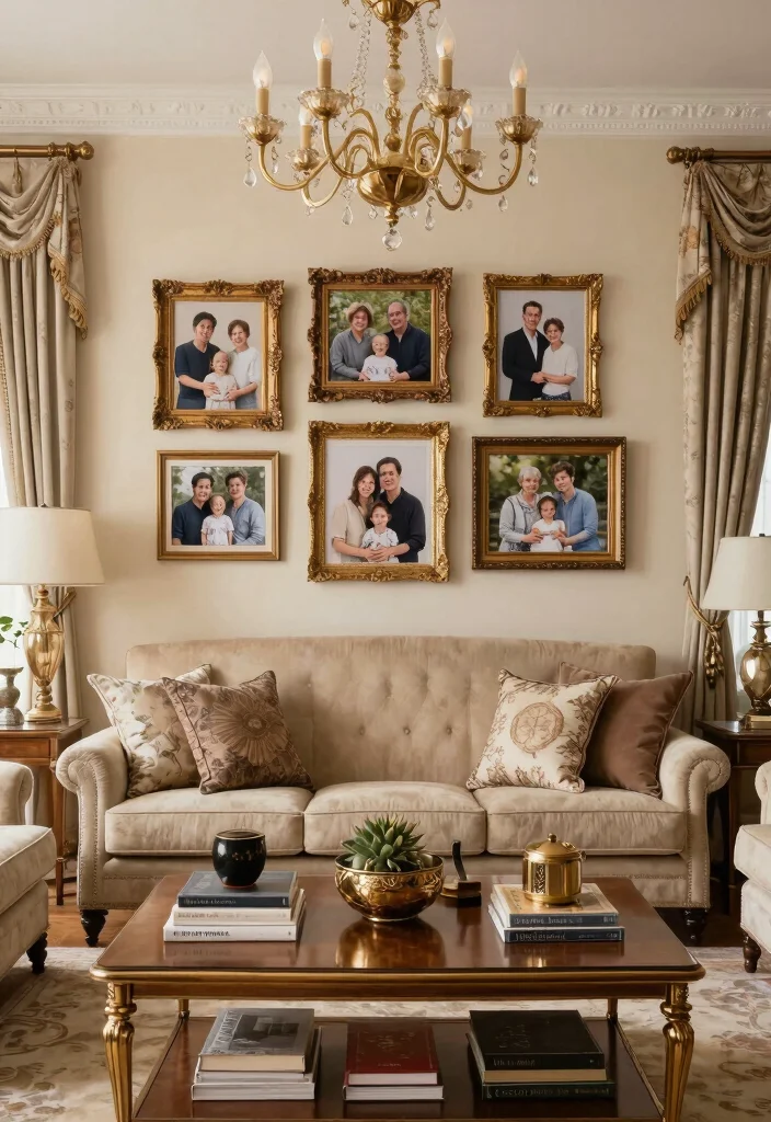 16 Baroque Living Room Ideas: Luxurious Ornate Drama - 13. Personal Touches 1