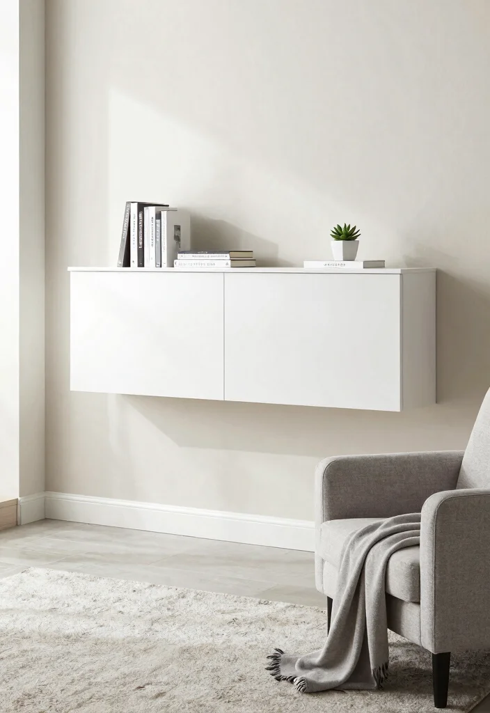 16 Cabinet Living Room Ideas: Functional and Elegant - 1. Floating Cabinets: The Illusion of Space 1