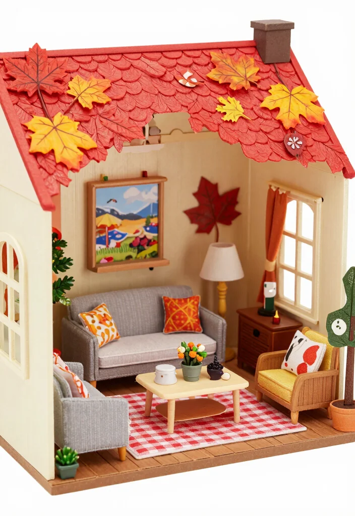 16 Dollhouse Living Room Ideas Miniature Charming Style - 16. Seasonal Themes 1