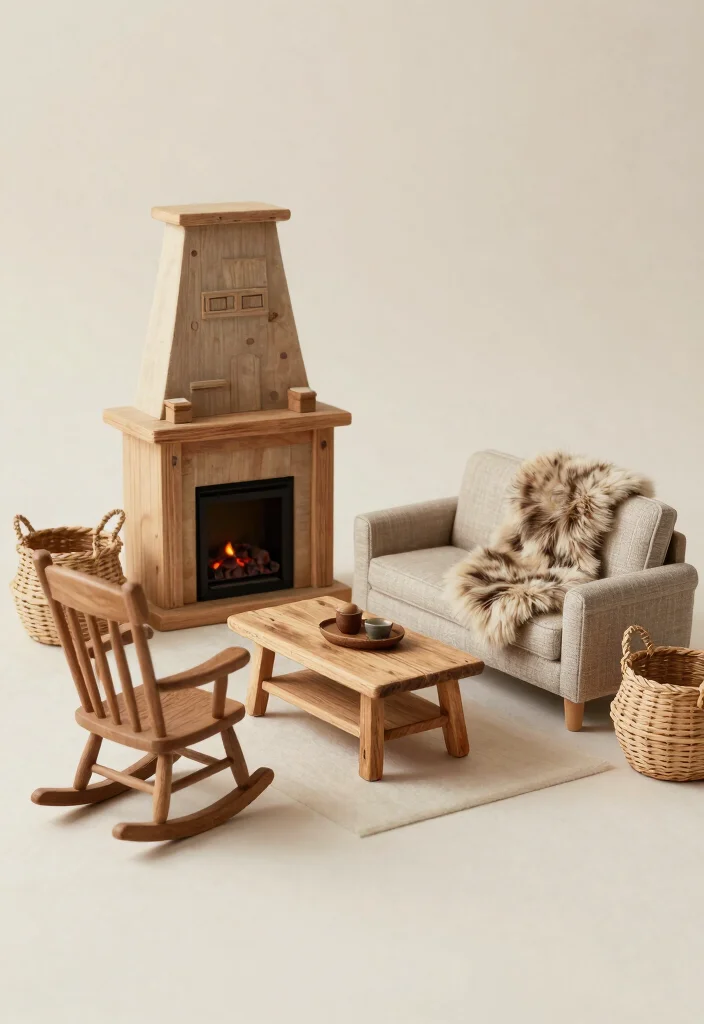 16 Dollhouse Living Room Ideas Miniature Charming Style - 2. Rustic Elegance 1