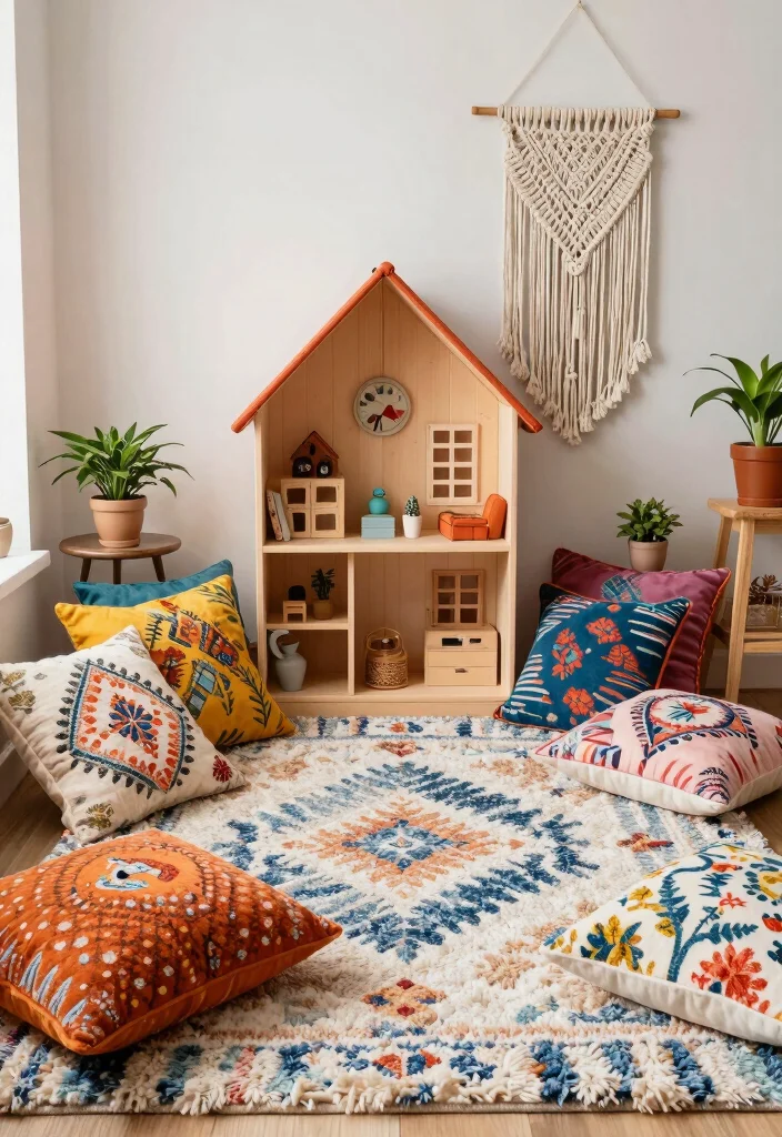 16 Dollhouse Living Room Ideas Miniature Charming Style - 4. Cozy Bohemian Retreat 1