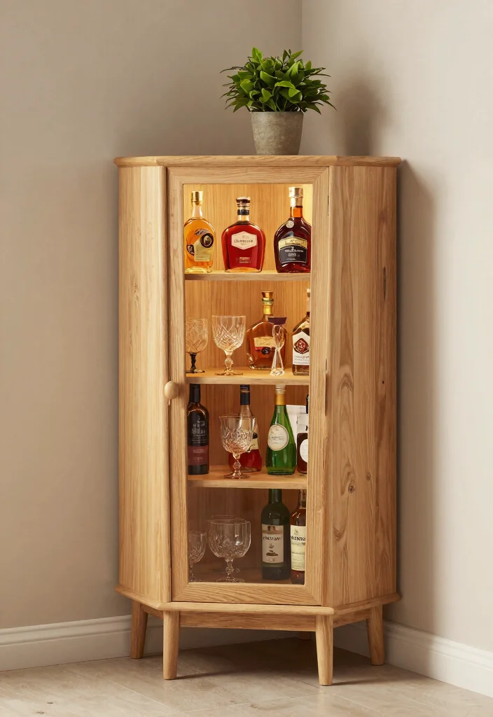 16 Living Room Bar Cabinet Ideas Chic Entertaining Storage - 10. Compact Corner Bar Cabinet 1