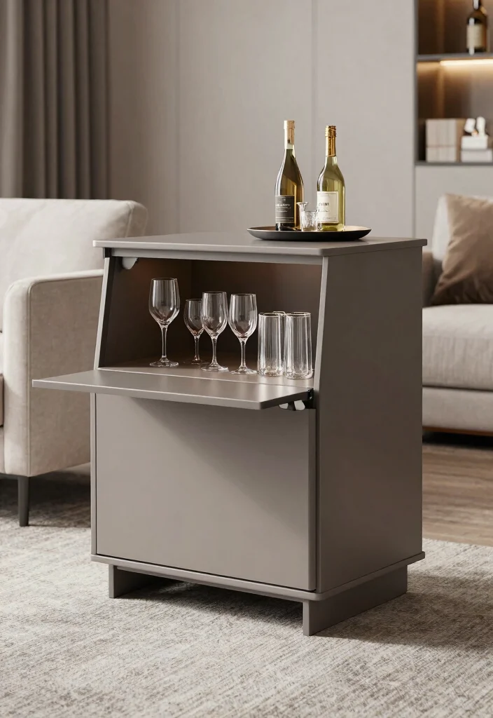16 Living Room Bar Cabinet Ideas Chic Entertaining Storage - 12. Multi-Functional Bar Cabinet 1