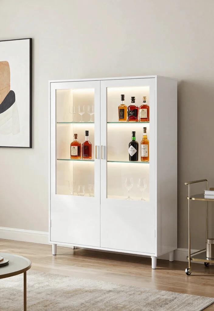 16 Living Room Bar Cabinet Ideas Chic Entertaining Storage - 2. Minimalist Modern Bar Cabinet 1