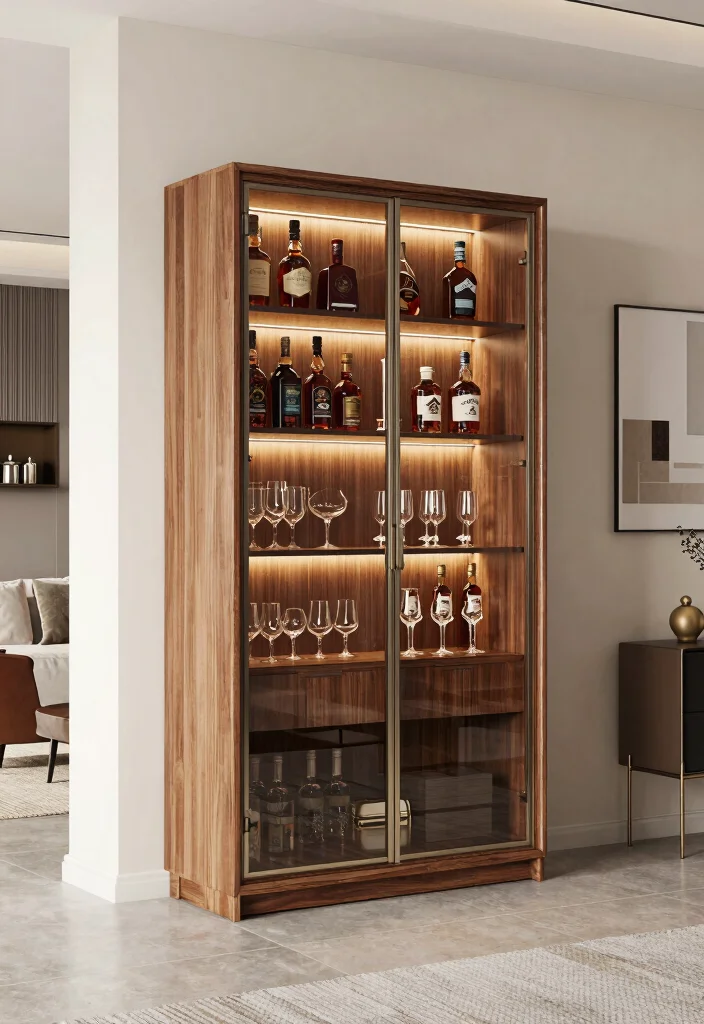 16 Living Room Bar Cabinet Ideas Chic Entertaining Storage - 8. Built-In Bar Cabinets for Ultimate Style 1
