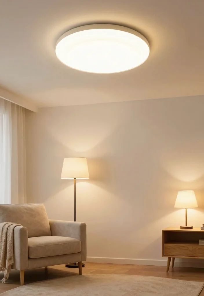 16 Living Room Empty Ideas: Creative Decorating Solutions - 10. Play with Lighting 1