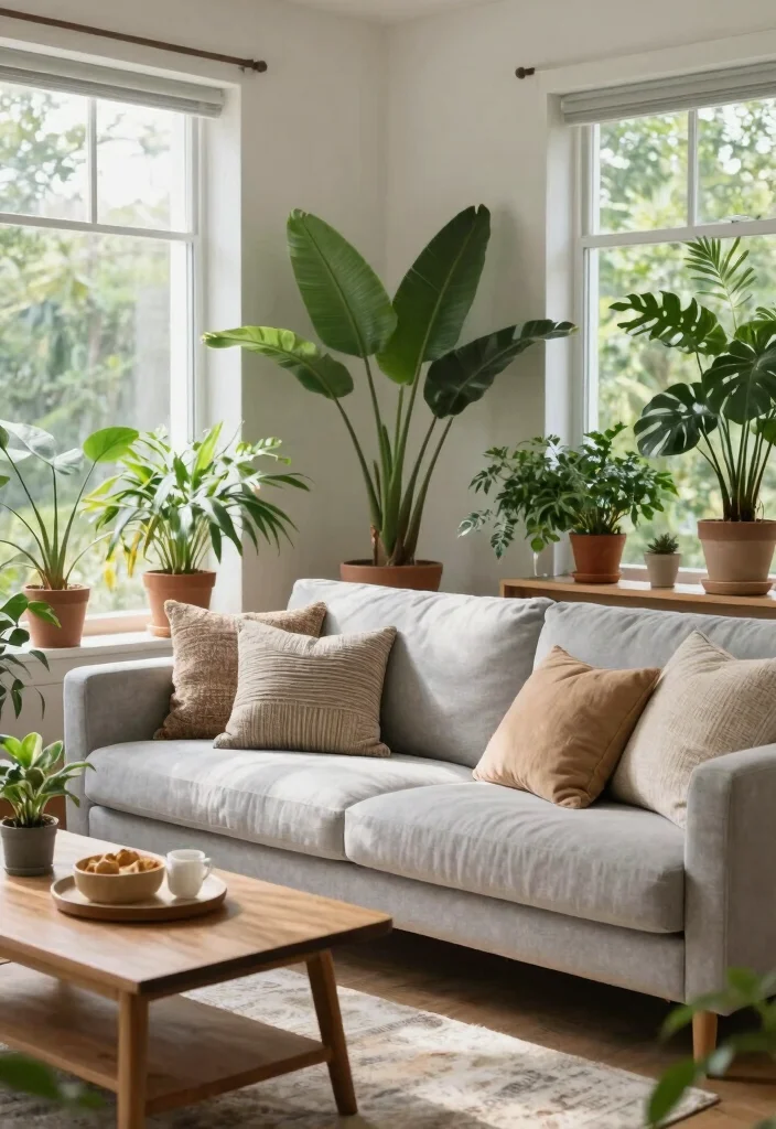 16 Living Room Empty Ideas: Creative Decorating Solutions - 3. Incorporate Natural Elements 1