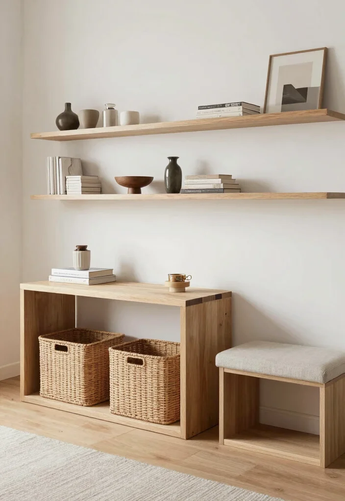 16 Living Room Empty Ideas: Creative Decorating Solutions - 7. Implement Smart Storage Solutions 1