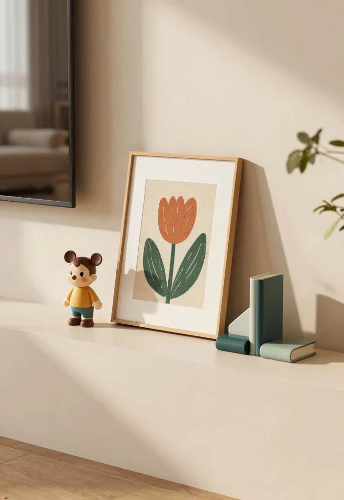 16 Living Room Ledge Decor Ideas for Simple Styled Displays - 13. Whimsical Touches 1