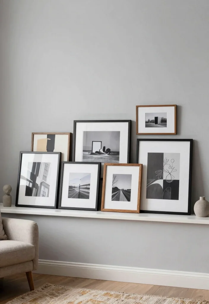 16 Living Room Ledge Decor Ideas for Simple Styled Displays - 2. Artful Displays 1