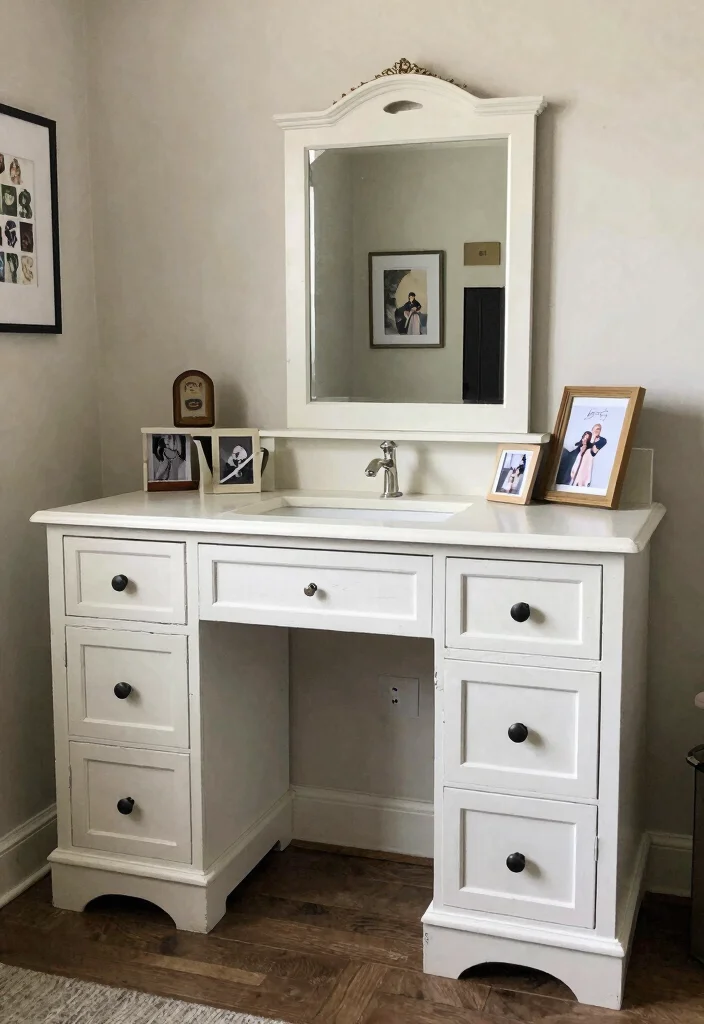 16 Living Room Vanity Ideas: Unexpected Chic Touch - 13. Customized Touches 1