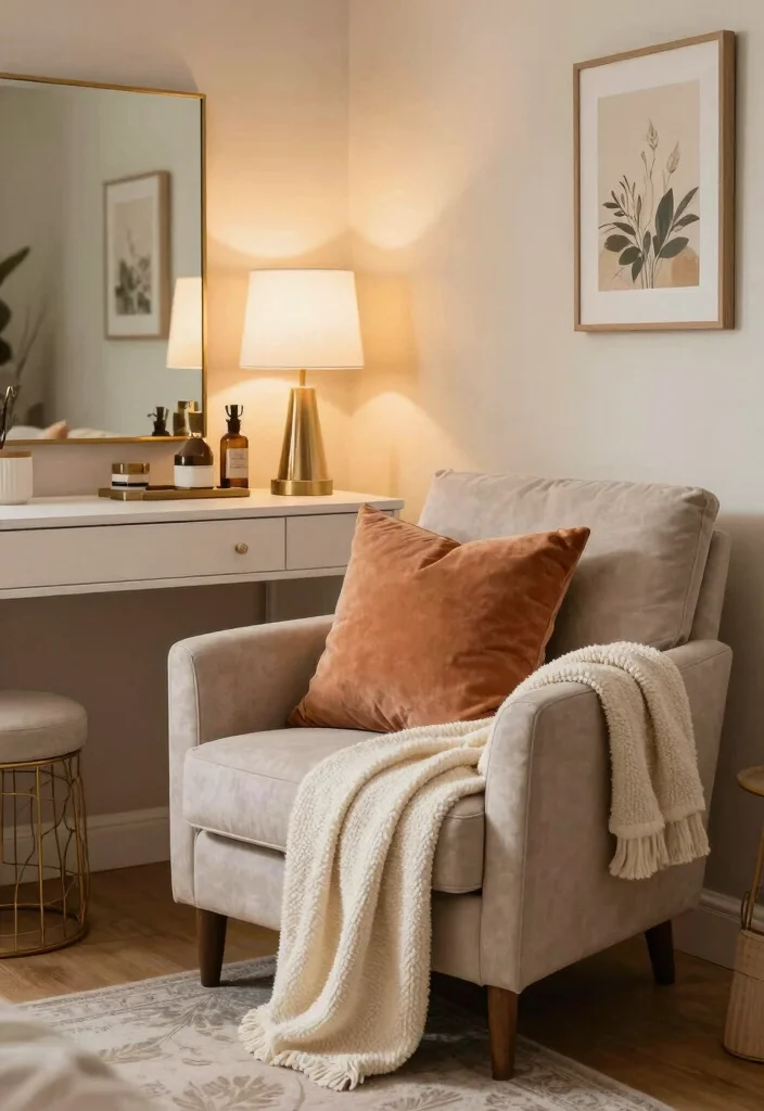 16 Living Room Vanity Ideas: Unexpected Chic Touch - 15. Cozy Seating 1