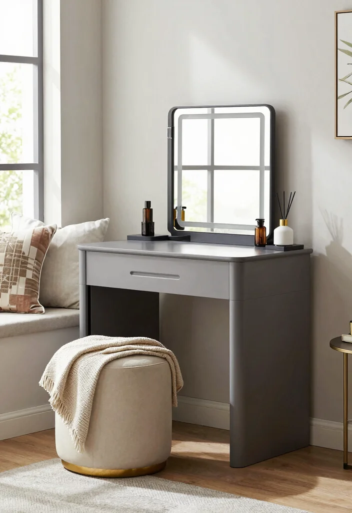 16 Living Room Vanity Ideas: Unexpected Chic Touch - 2. Multifunctional Furniture Solutions 1